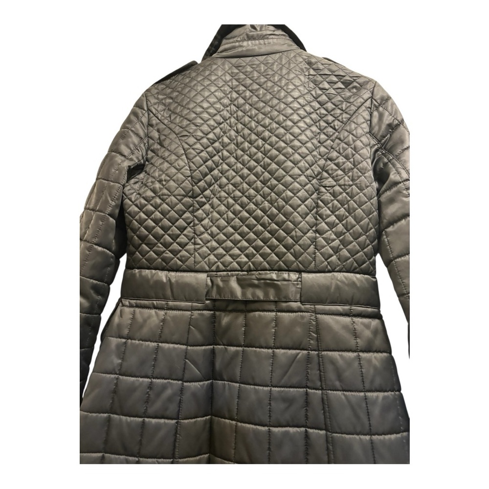 Laundry By Shelli Segal Black Quilted Belted Puffer Coat - Picture 12 of 16